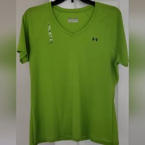 Lime green women's Under Armour shirt XL